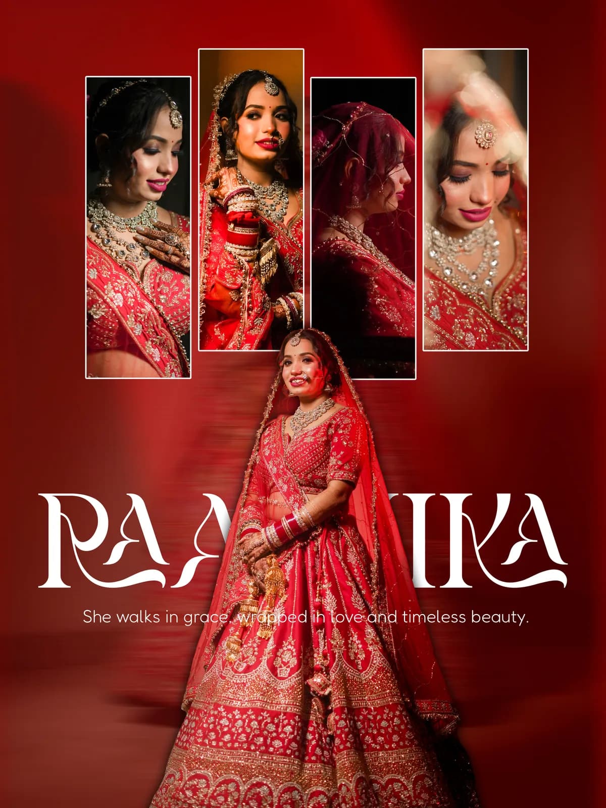 Artistic black and white Indian wedding photograph highlighting bride's jewellery and emotional expression